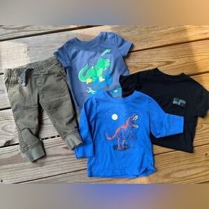 Infant baby toddler 12M Cat & Jack Pants, Tshirts & long sleeve top bundle